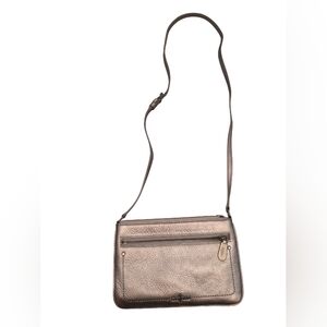 Cole Haan Metallic Silver Crossbody Shoulder Bag